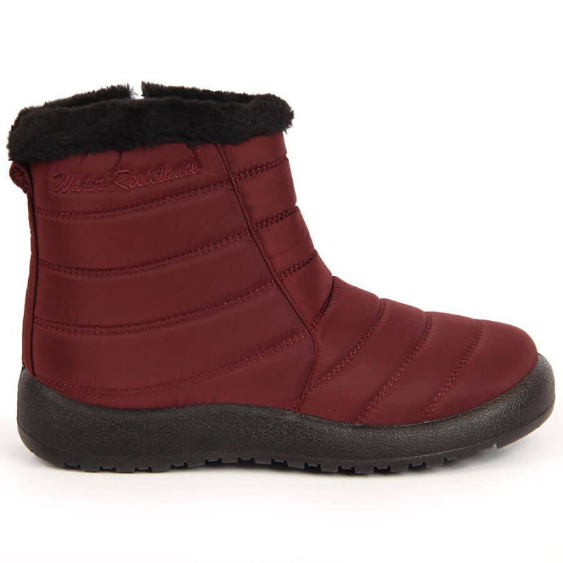 Nepromokavé sněhové boty na zip NEWS W EVE181C burgundy 36