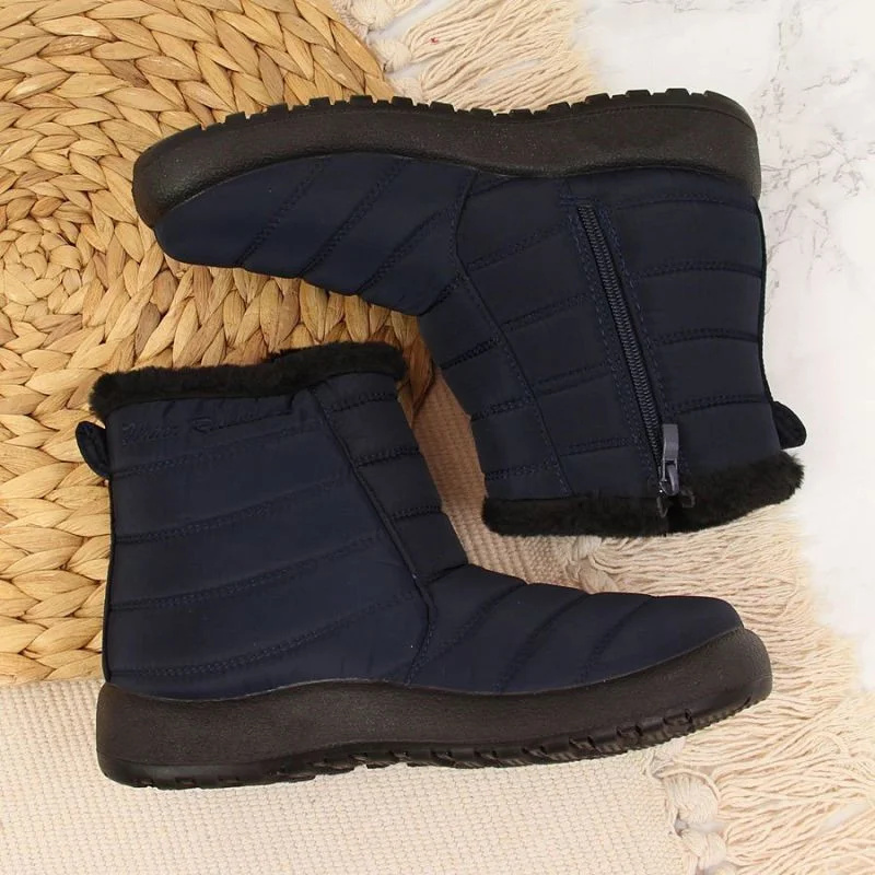 Nepromokavé sněhové boty na zip NEWS W EVE181B navy blue 39
