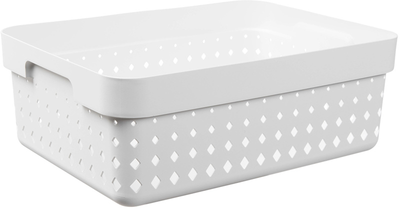 Košík seoul średni bílý 357x268x131