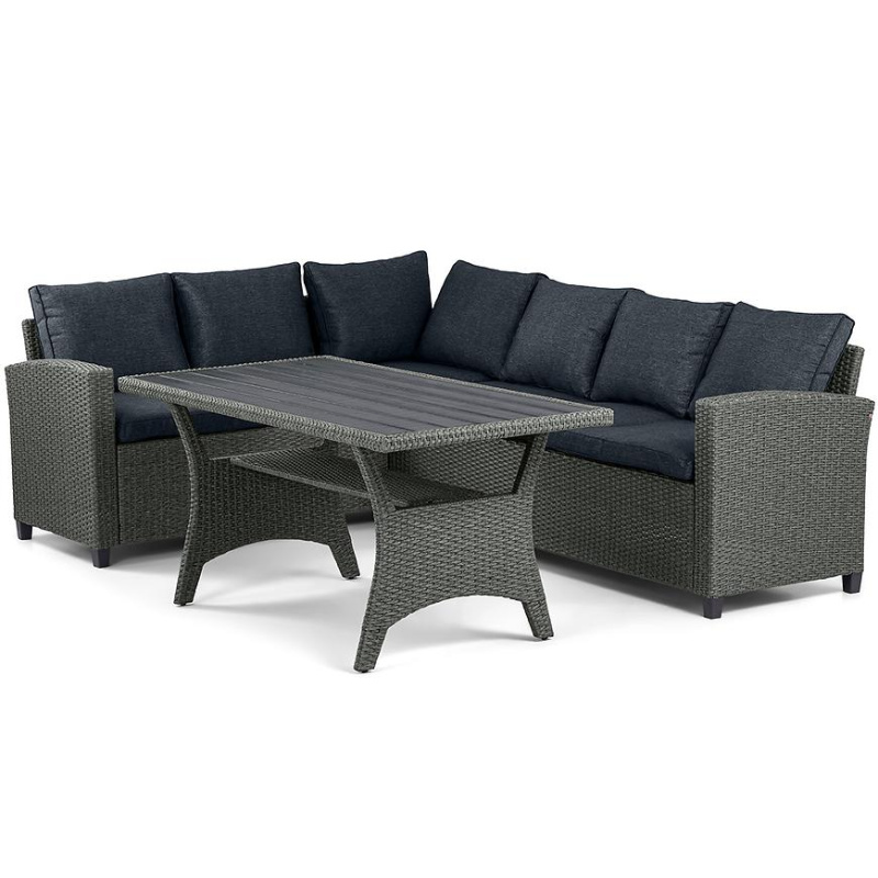 Zahradní rohová souprava Stanso šedá