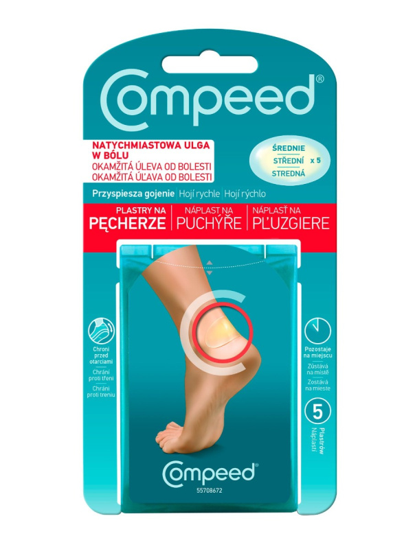 COMPEED náplast na puchýře střední 5ks