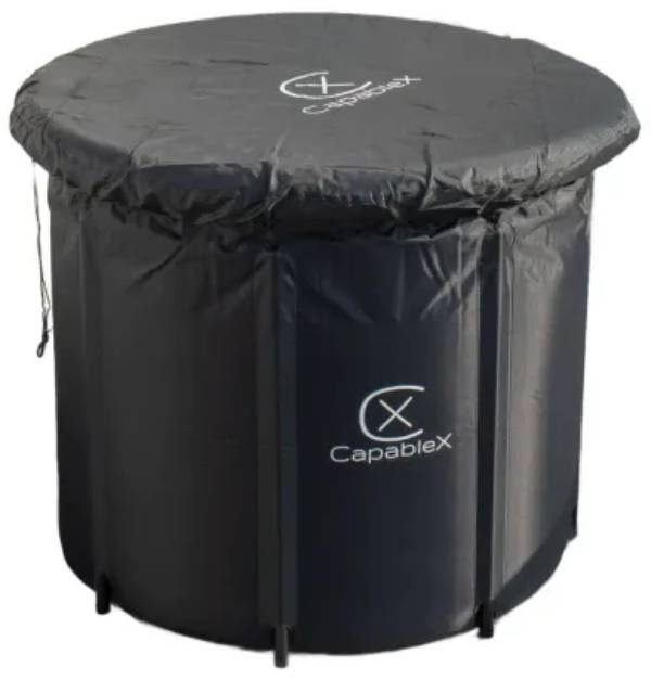 Otužovací sud s víkem  CapableX / 420 l / Ø 85 cm / PVC/kompozitní materiál / černá Varianta: ivi1
