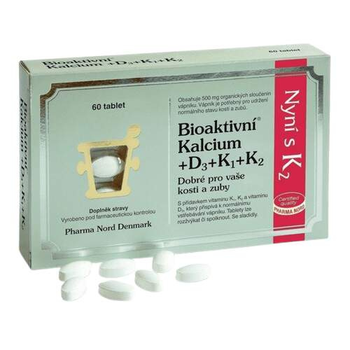 Bioaktivní Kalcium+D3+K1+K2, 60 tablet