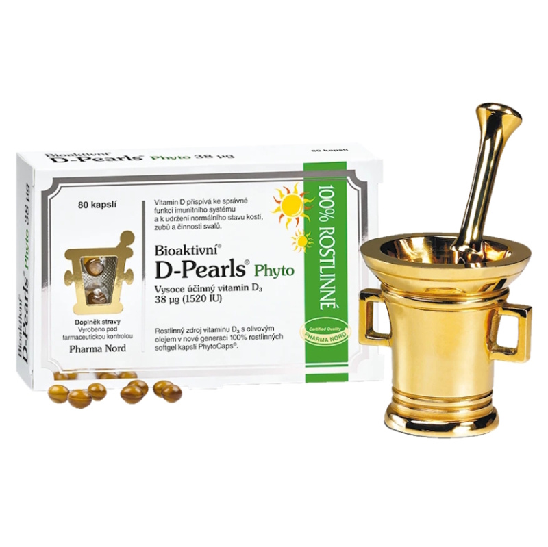 PHARMA NORD Bioaktivni D-Pearls Phyto 38 mcg 80 kapslí