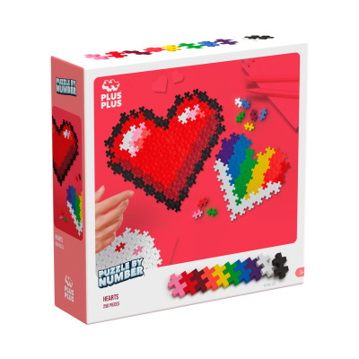 Plus-Plus puzzle podle čísel - srdce 250 ks