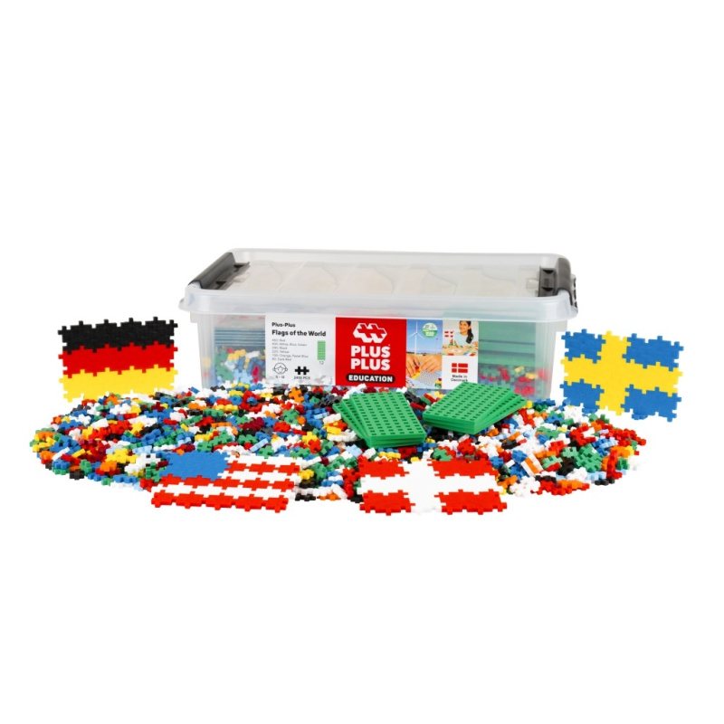 Plus-Plus Vlajky světa box - 2 400 ks