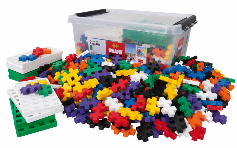 Plus Plus BIG Basic box - 400 ks + 10 podložek