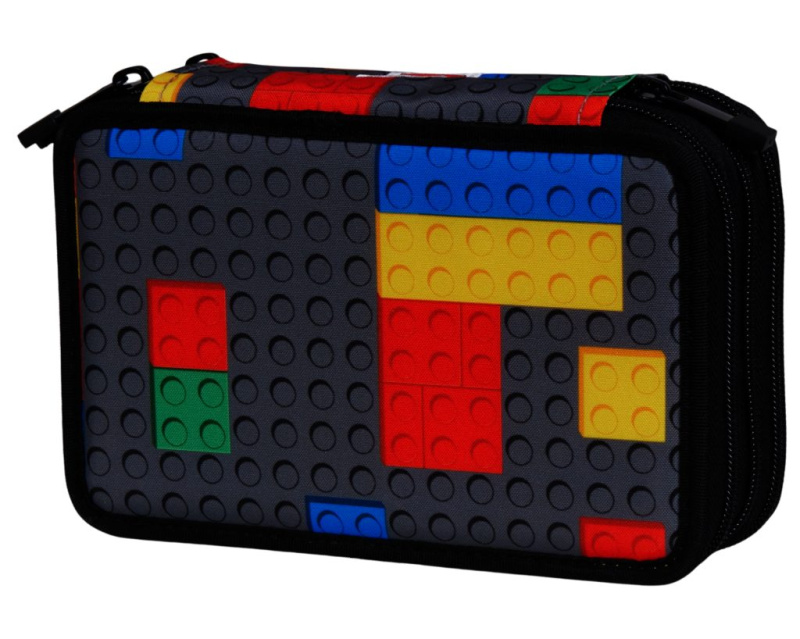 Lego® colorful bricks - penál 3 patrový s náplní