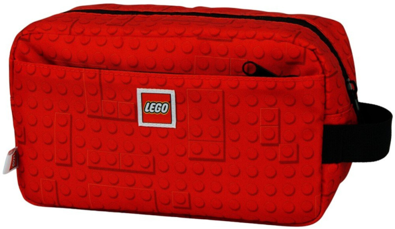 LEGO Brick Dots Red - toaletní taška s bočním madlem