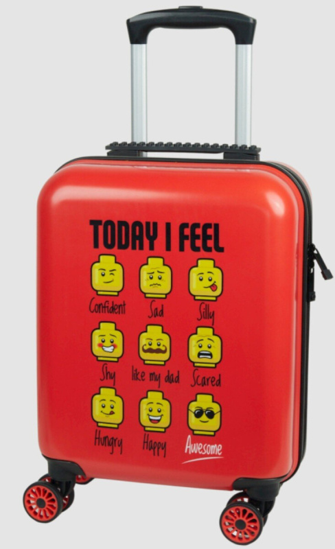 LEGO dětský kufr PLAY DATE 46 cm, XS - LEGO minifigures, RED TODAY I FEEL