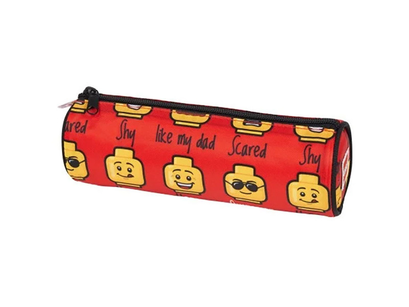 LEGO emojis červený válcový penál