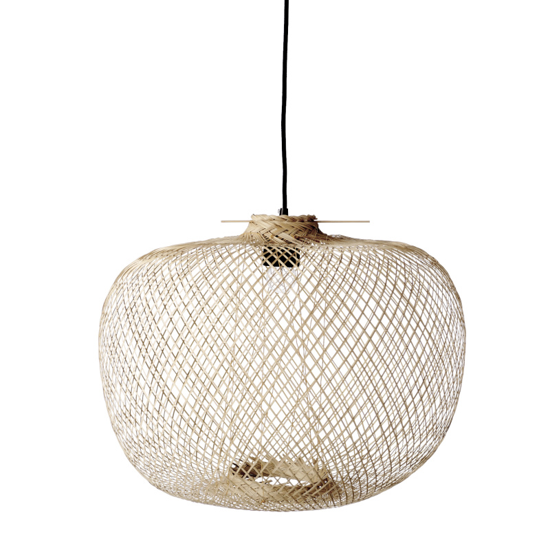 BLOOMINGVILLE Závěsné svítidlo Rodi z bambusu 42x30cm