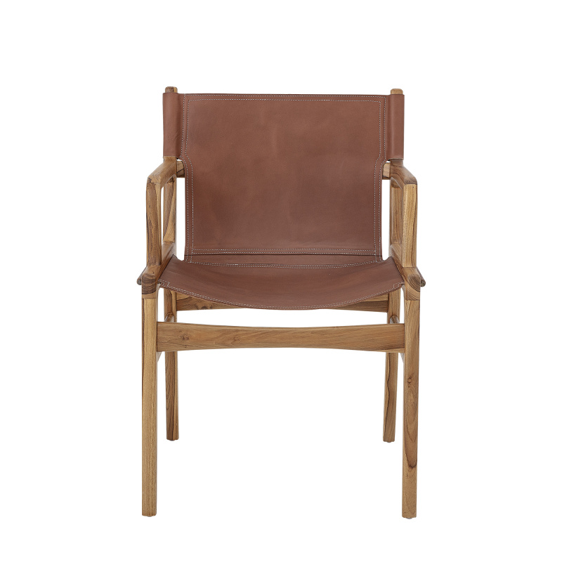 BLOOMINGVILLE Židle Ollie Lounge Chair, hnědá, kůže