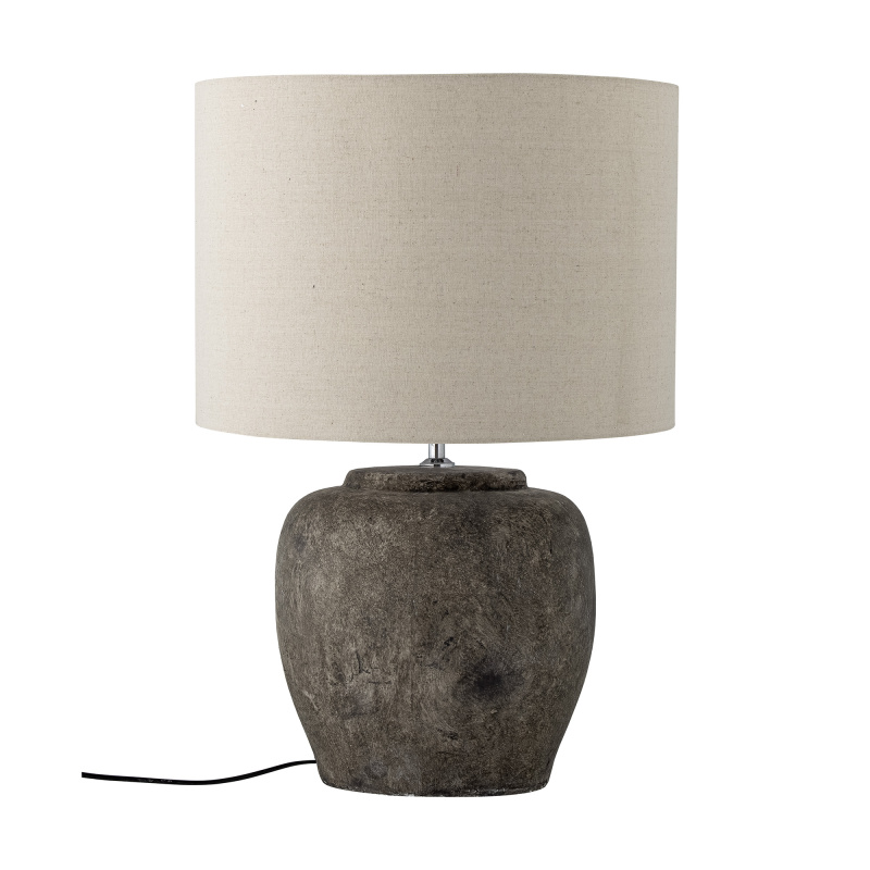 BLOOMINGVILLE Stolní lampa Isabelle, šedá, kamenina