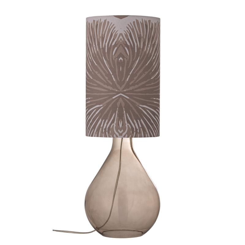 CREATIVE COLLECTION Stolní lampa Leni hnědá skleněná