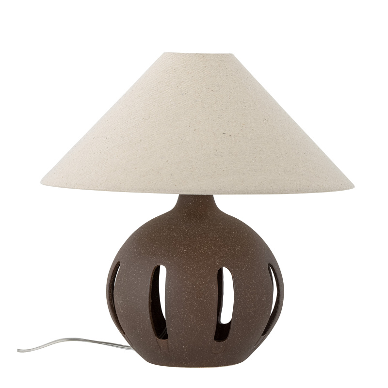 BLOOMINGVILLE Stolní lampa Liana hnědá z kameniny
