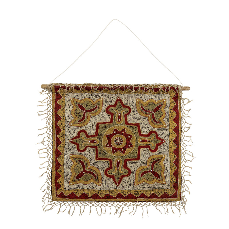 CREATIVE COLLECTION Mughalská nástěnná dekorace, červená, bavlna