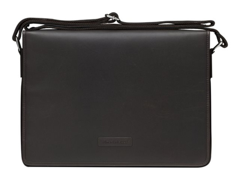 Brašna na notebook dbramante1928 Marselisborg 2. generace – 14", kožená, Hunter Dark, černá