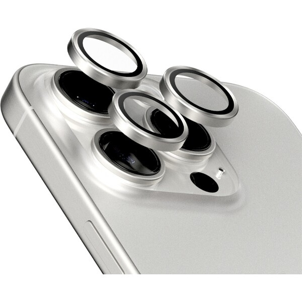 PanzerGlass HoOps ochranné kroužky Apple iPhone 16 Pro/16 Pro Max/15 Pro/15 Pro Max- bílý titan