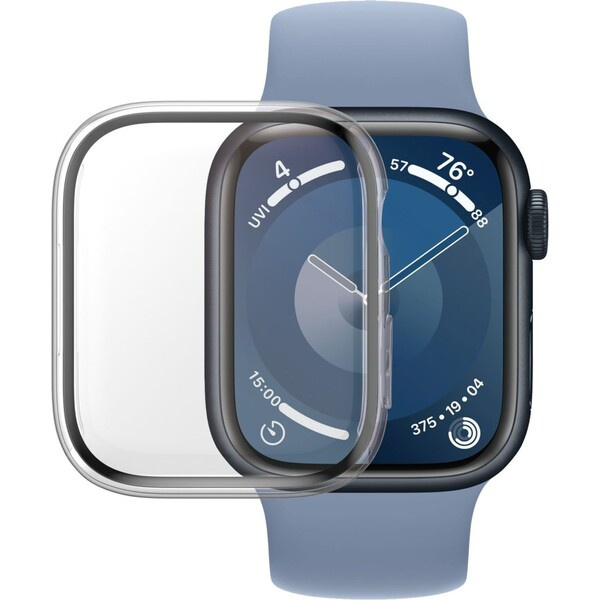 PanzerGlass Apple Watch 9/8/7 (41mm) ochranný kryt s D3O - čirý rámeček