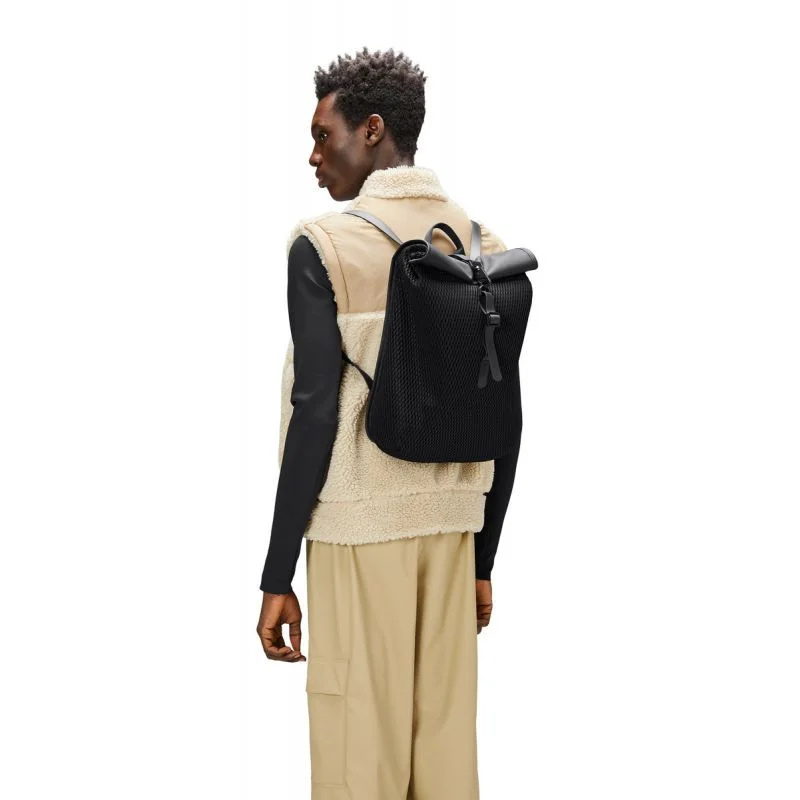 Rains Rolltop Rusksack Mesh Mini Black W3 13350 01 Batoh Univerzální