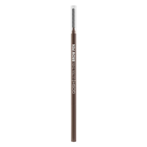Gosh Ultra Thin precizní tužka na obočí s kartáčkem odstín 002 Greybrown 0,35 g