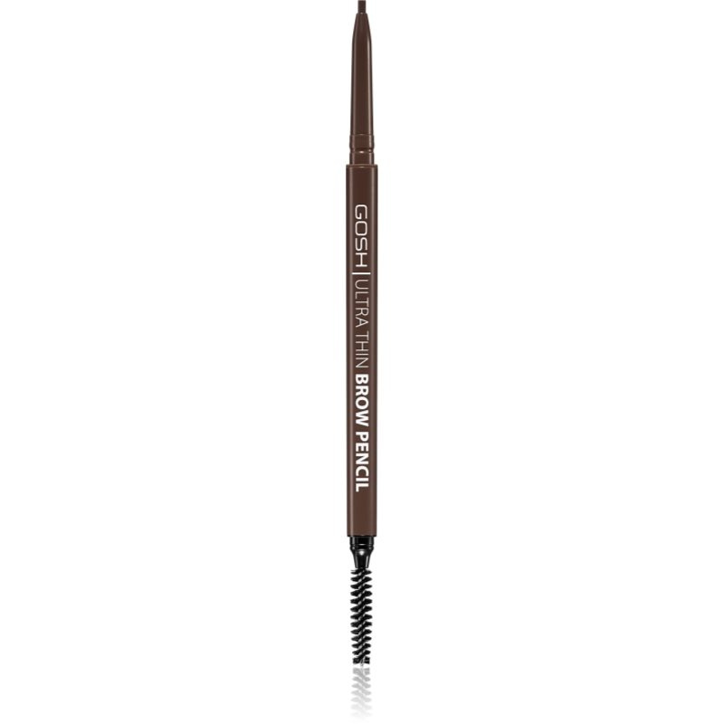 Gosh Ultra Thin precizní tužka na obočí s kartáčkem odstín 003 Dark Brown 0,35 g