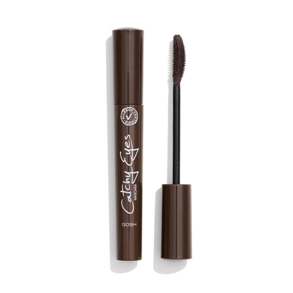 Gosh Catchy Eyes Allergy Certified objemová řasenka pro citlivé oči odstín 002 Brown 8 ml