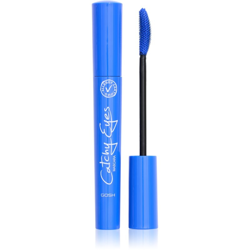 Gosh Catchy Eyes Allergy Certified objemová řasenka pro citlivé oči odstín 003 Crazy Blue 8 ml