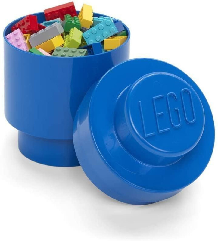LEGO úložný box kulatý 123 x 183 mm - modrá
