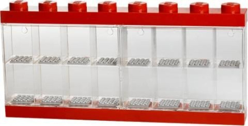LEGO sběratelská skříňka na 16 minifigurek - červená