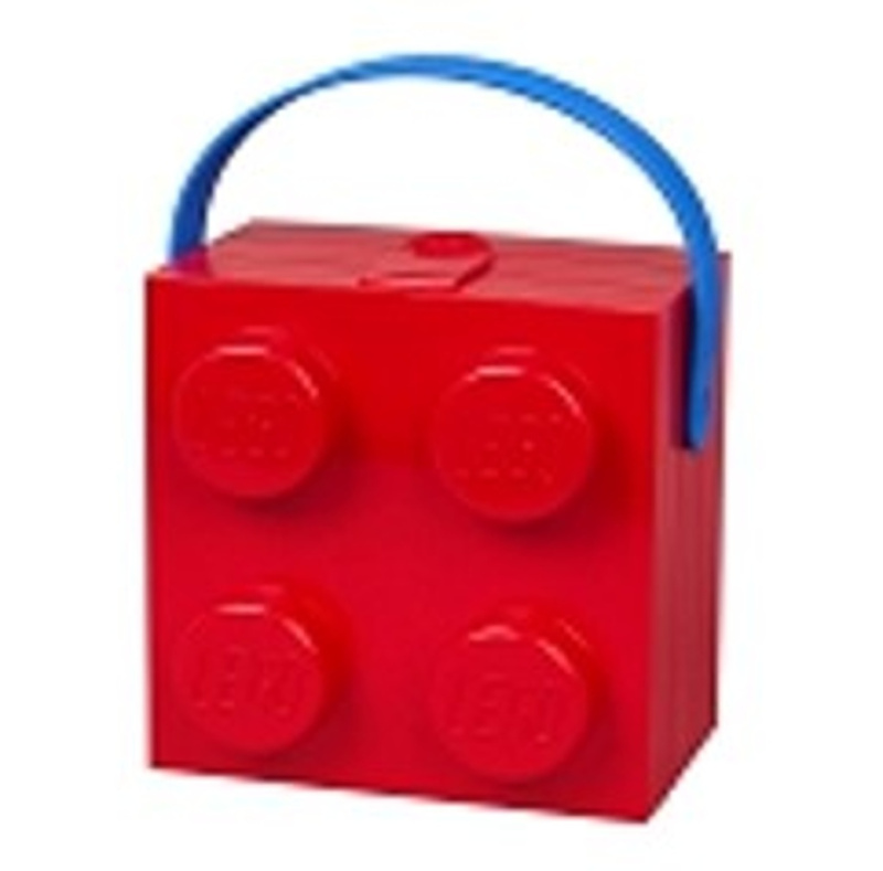 LEGO box s rukojetí - červená