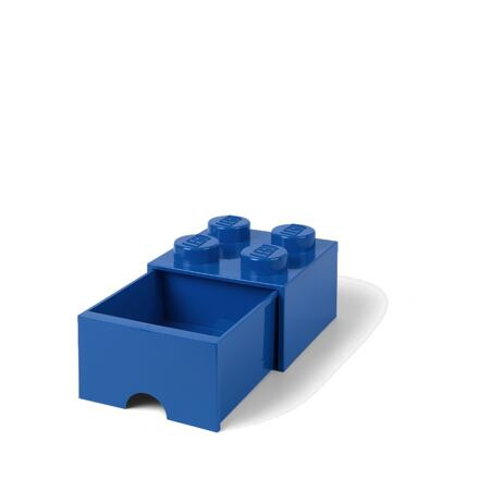 LEGO úložný box 4 s šuplíkem - modrá