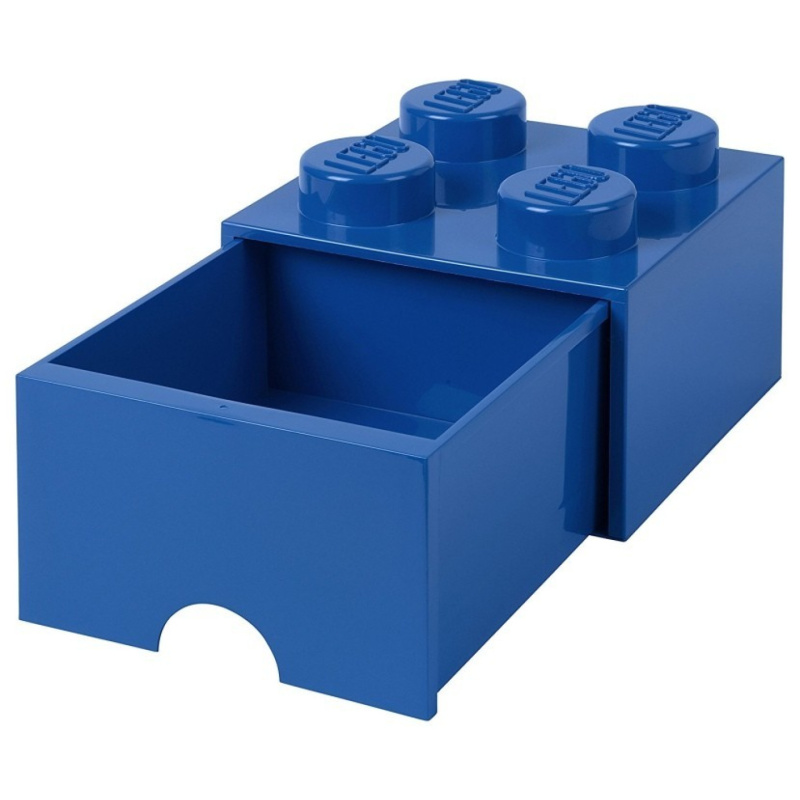 LEGO úložný box 4 s šuplíkem - modrá
