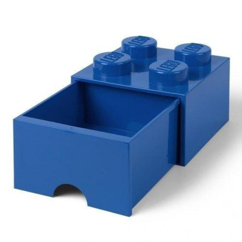 LEGO úložný box 4 s šuplíkem - modrá