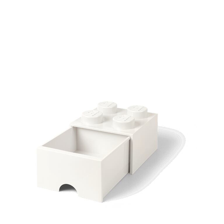 LEGO® úložný box 4 s šuplíkem - Bílá