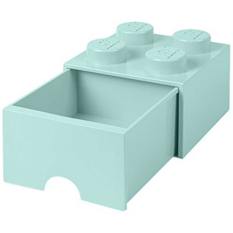 LEGO úložný box 4 s šuplíkem - aqua