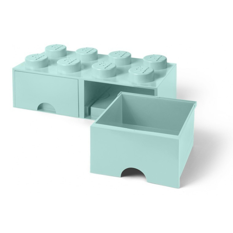 LEGO® úložný box 8 s šuplíky - aqua