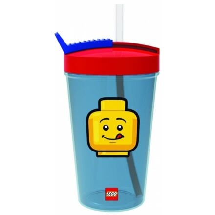 Lego Iconic Classic láhev s brčkem - červená/modrá