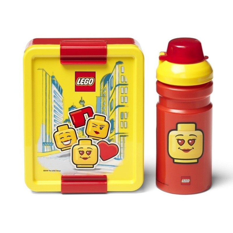 Svačinový set LEGO ICONIC Girl (láhev a box) - žlutá/červená SmartLife s.r.o.