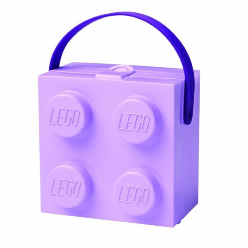 Lego box s rukojetí - fialová