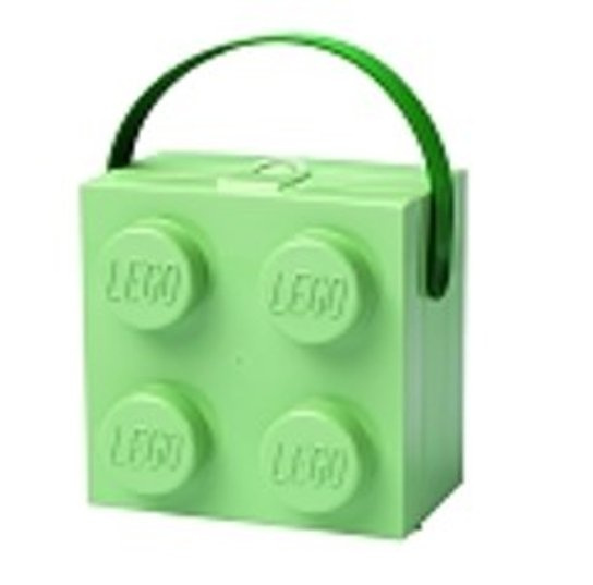 LEGO box s rukojetí army zelená