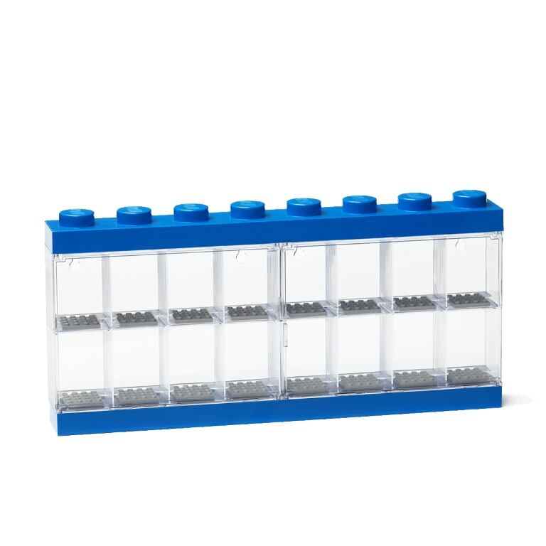 LEGO sběratelská skříňka na 16 minifigurek - modrá