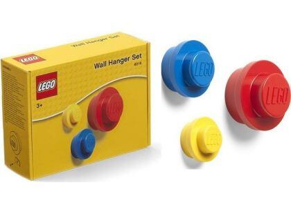 LEGO věšák na zeď, 3 ks - žlutá, modrá, červená