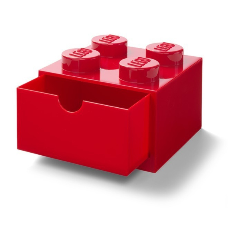 LEGO Stolní box 4 se zásuvkou - červená