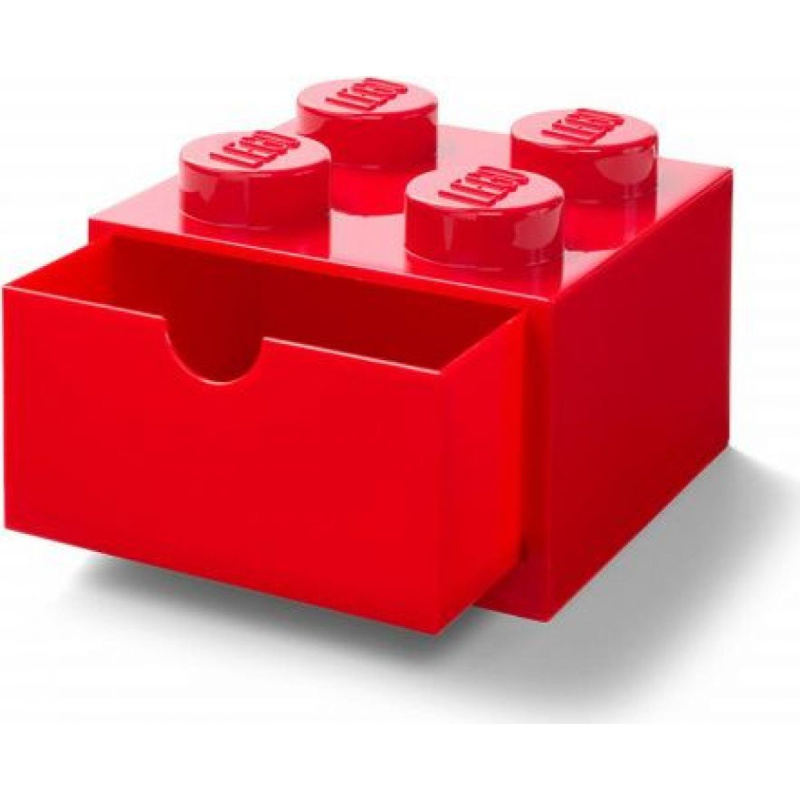LEGO Stolní box 4 se zásuvkou - červená