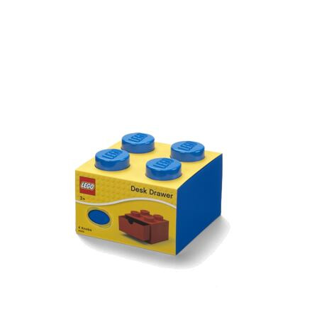 LEGO stolní box 4 se zásuvkou - modrá