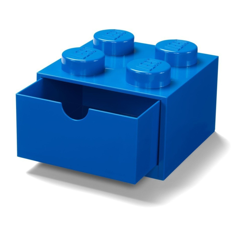 LEGO stolní box 4 se zásuvkou - modrá