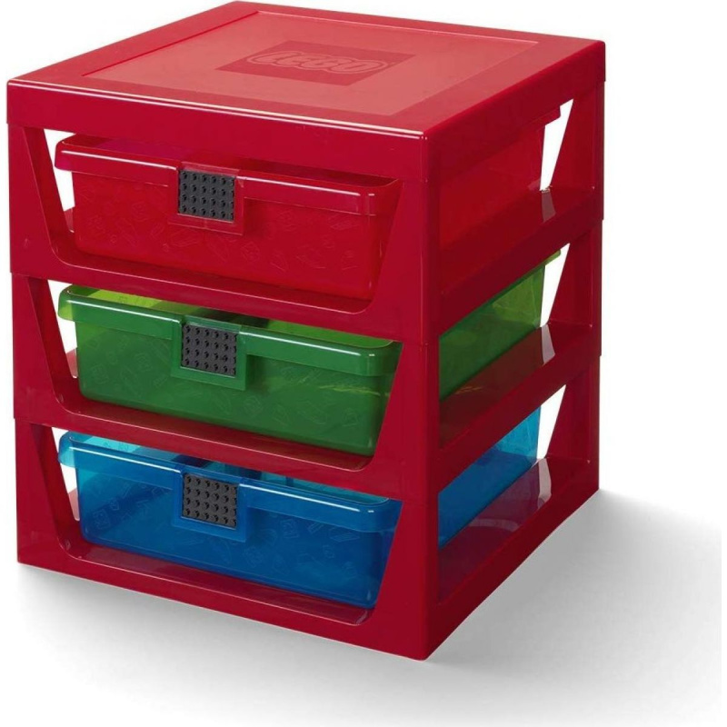 Organizér LEGO se třemi zásuvkami - červený SmartLife s.r.o.