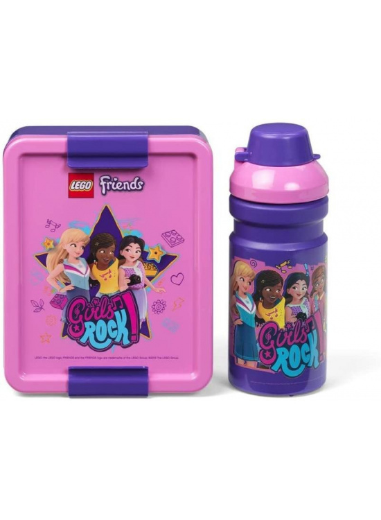 LEGO® Friends Girls Rock svačinový set (láhev a box) - fialová